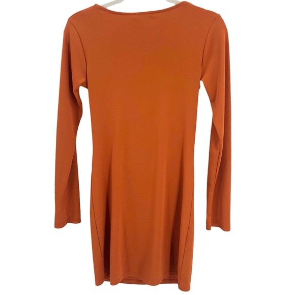 Zara NEW Womens Size Medium Body-Con Cut Out Summer Dress Knee Length Going Out - Picture 8 of 12